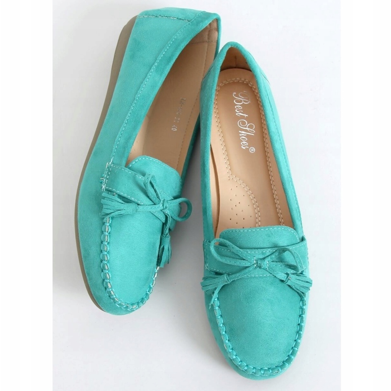 Green women's loafers XR-1R2 Green 1
