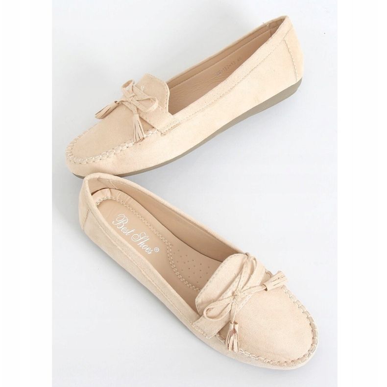 Women's beige loafers XR-1R2 Beige 1