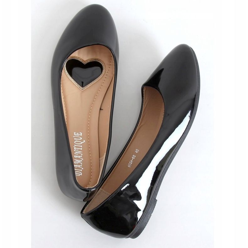 Black lacquered ballerinas 9988-60 Black 1