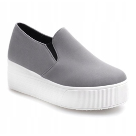 Creepers Sneakers On Platform 812 Gray grey 1