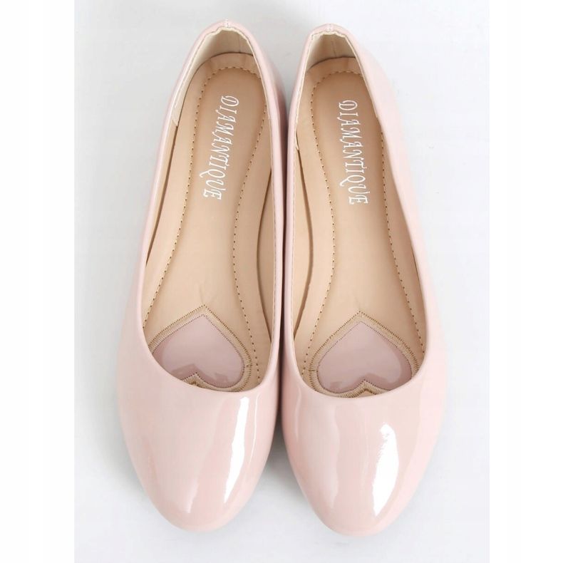 Beige-pink patent ballerinas 9988-60 Nude 1