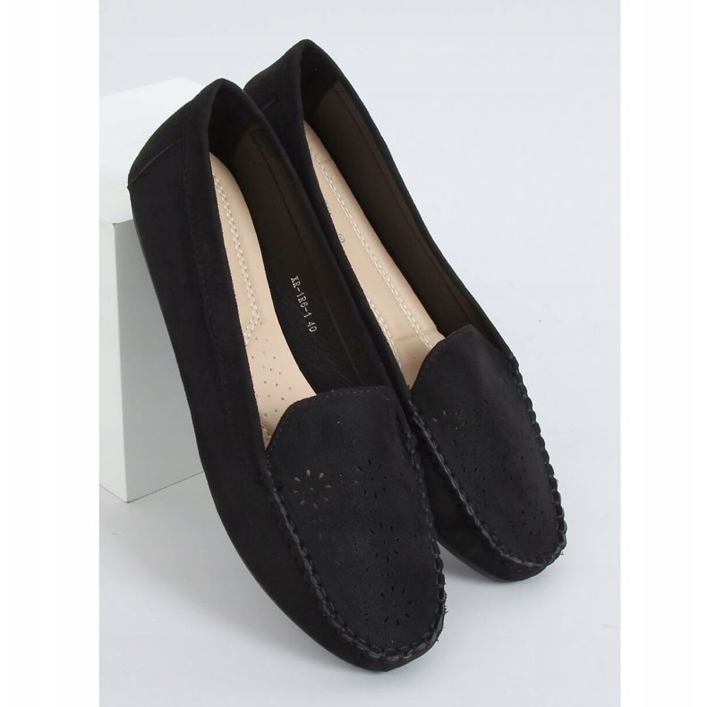 Black openwork loafers XR-1R6 Black 1