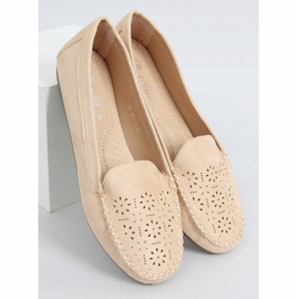 Beige openwork loafers XR-1R6 Beige 1