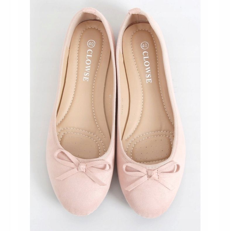 Pink suede ballerinas 9F116 Pink 1