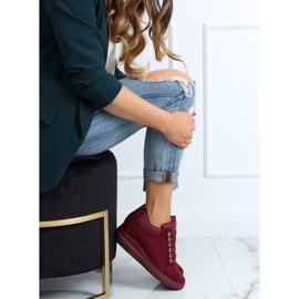 Sneakers on a hidden wedge M329 Wine Red 2