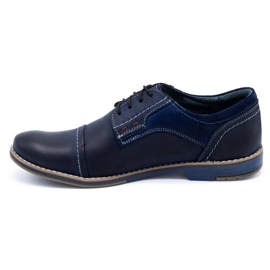Olivier Men's leather shoes 253 navy blue 1