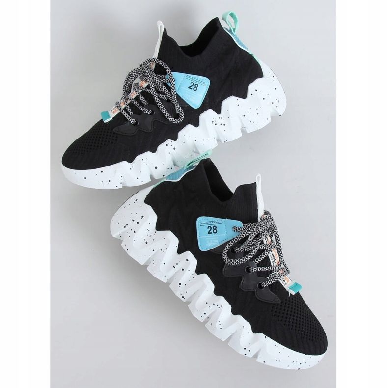 Black NB387 Black high-soled sports shoes 1