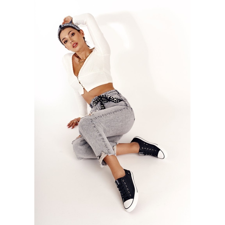 Women's Sneakers Big Star Rubber Toe Black DD274338 1