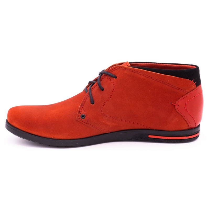 Polbut Men's leather shoes C37SW red 1