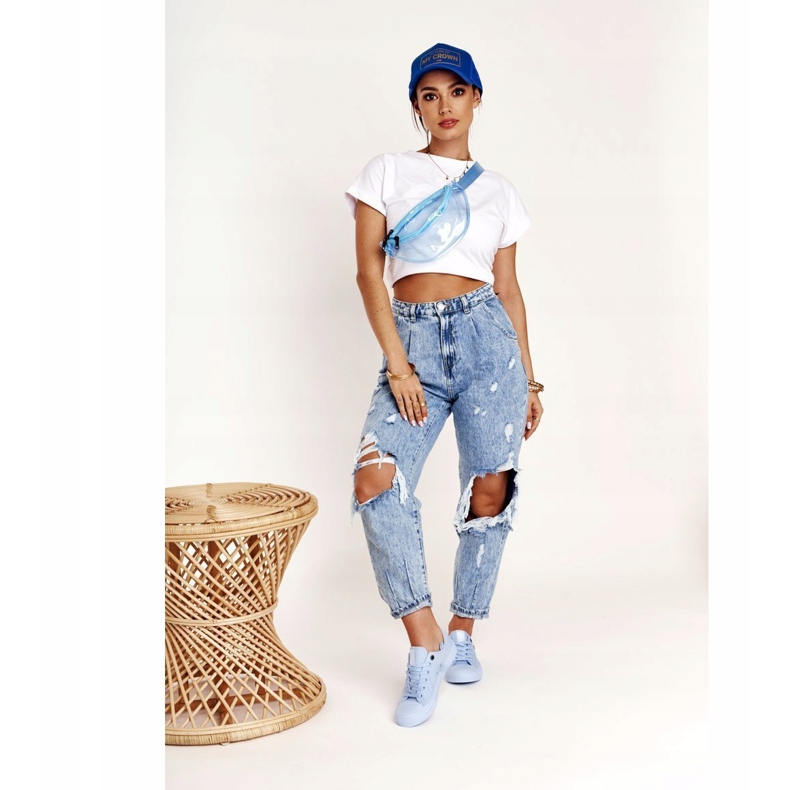 Women's Classic Low Sneakers Big Star AA274029 Light Blue 1