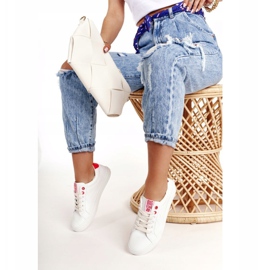 Women's Leather Sneakers Big Star BB274210 White and Red 1