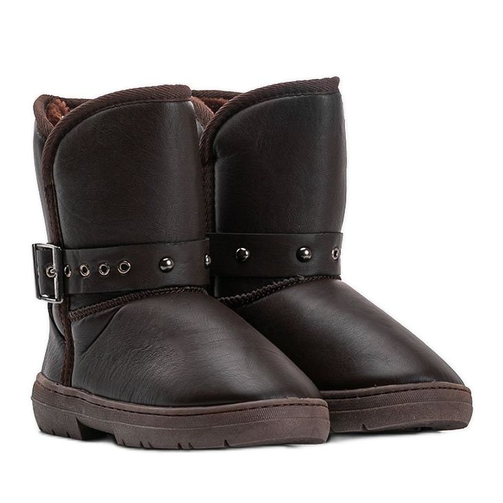 Brown snow boots 7-Y903 1