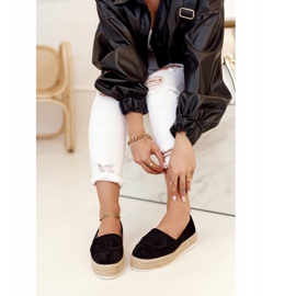 PS1 Women's Espadrilles On A Straw Platform Black Febi 1