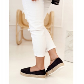 PS1 Women's Espadrilles On A Straw Platform Black Febi 2