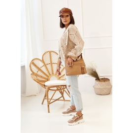 Women's Sneakers On A Massive Sole Khaki Daydreamer beige brown golden 1