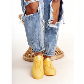Women's Leather Sneakers Big Star HH274142 Yellow 1