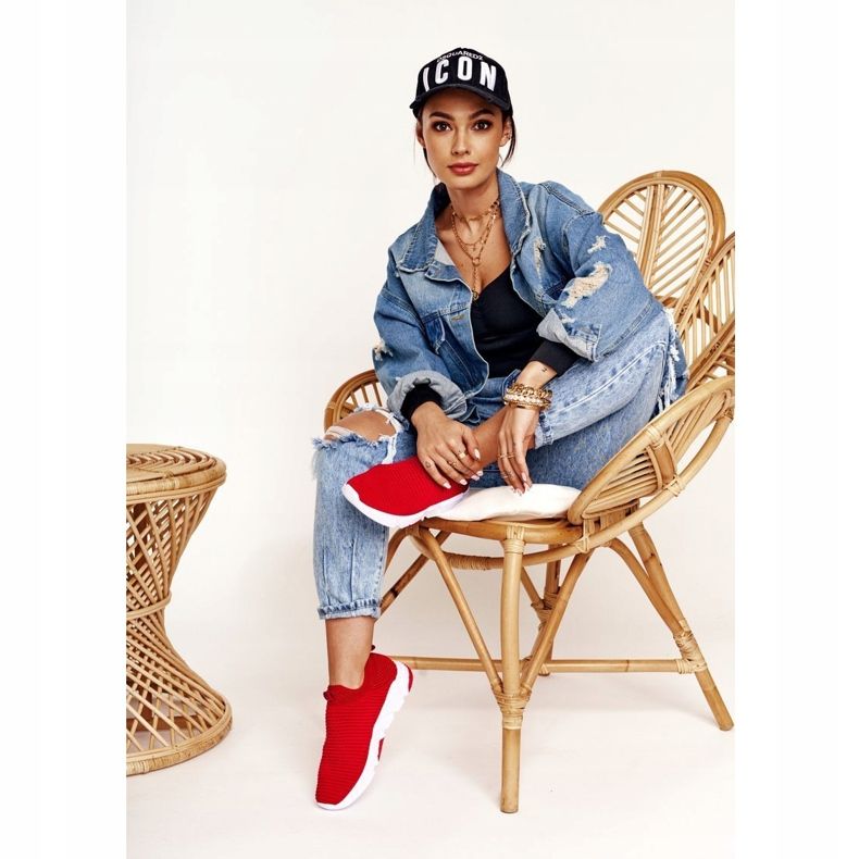 Women's Sport Shoes Slip-on Big Star DD274463 Red 1