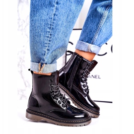 Women's Warm Boots Lacquered Boots Black Thunder 3
