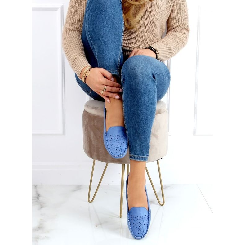 Blue openwork loafers XR-1R6 Blue 2