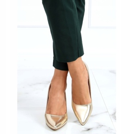 Pumps on the gold post NF-65P Gold golden 2