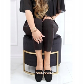 Black Loafers with chain LL-237P Black 1