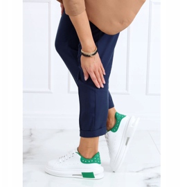 Women's white and green sneakers SC36 WHITE / GREEN 1