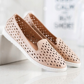 Sabatina Slipons With Openwork Pattern brown 1
