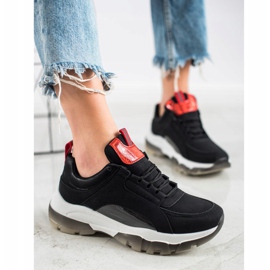 SHELOVET Black Sneakers With Eco Leather 2