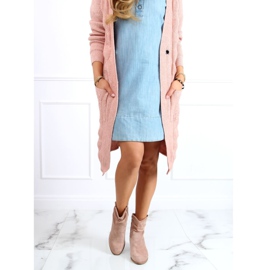 Low-heeled boots in beige and pink Z1165 Khaki 1