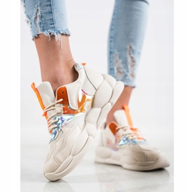 Bestelle Sneakers On The Fashion Platform beige orange silver 2 Bestelle Sneakers On The Fashion Platform beige orange silver 2