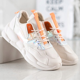 Bestelle Sneakers On The Fashion Platform beige orange silver 1