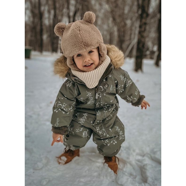 FRROCK Children's Trappers Boots with a zipper Camel Dexter brown 1