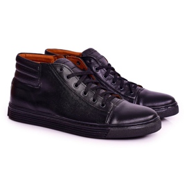 Bednarek Polish Shoes Men's Leather Brogues Sneakers Bednarek Black 1