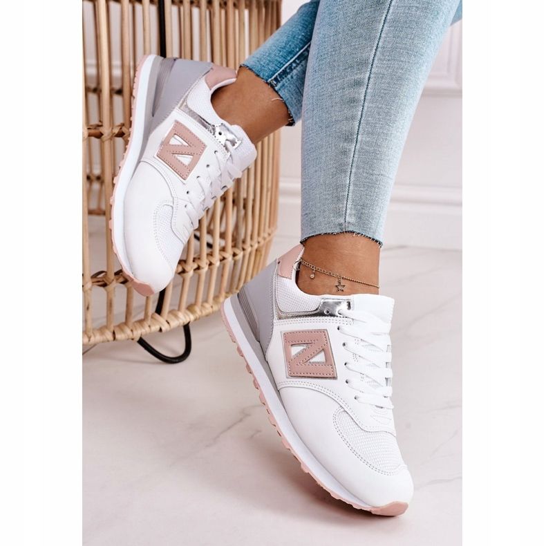 Women's sports shoes Sneakers White and Pink Last Minute grey 1