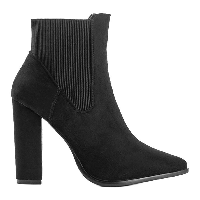 Black suede ankle boots on the 7KAK post 1