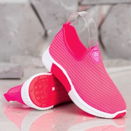 SHELOVET Comfortable Textile Sneakers pink 1