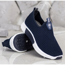 SHELOVET Comfortable Textile Sneakers navy blue blue 1