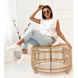 PS1 Women's Sneakers On The Platform White And Beige Riri 2