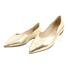 Women's lords ballerinas leather Caprice 24200 Gold golden 2