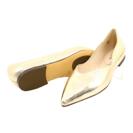 Women's lords ballerinas leather Caprice 24200 Gold golden 3 Women's lords ballerinas leather Caprice 24200 Gold golden 3