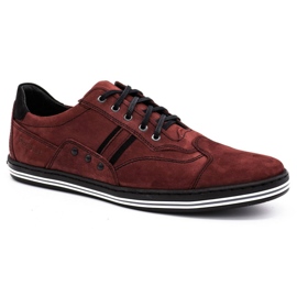 Polbut 1801 burgundy men's casual shoes red 1