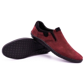 Polbut Men's casual slip-on shoes 401 burgundy red 6