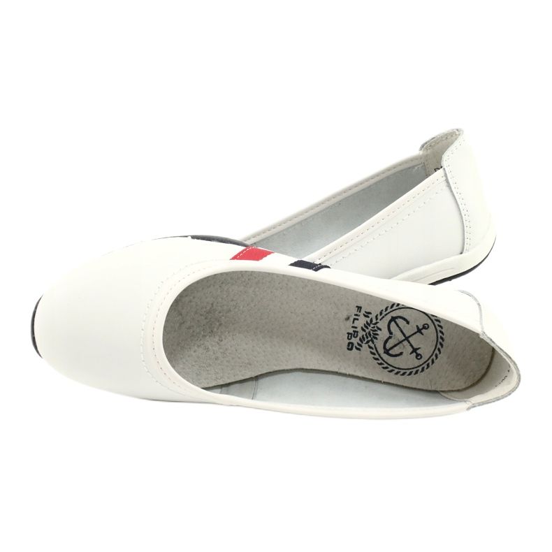Women's sports ballerinas Filippo DP2063 / 21 white red navy blue 4