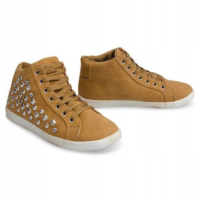 High Sequins 8870 Camel Sneakers brown yellow 1