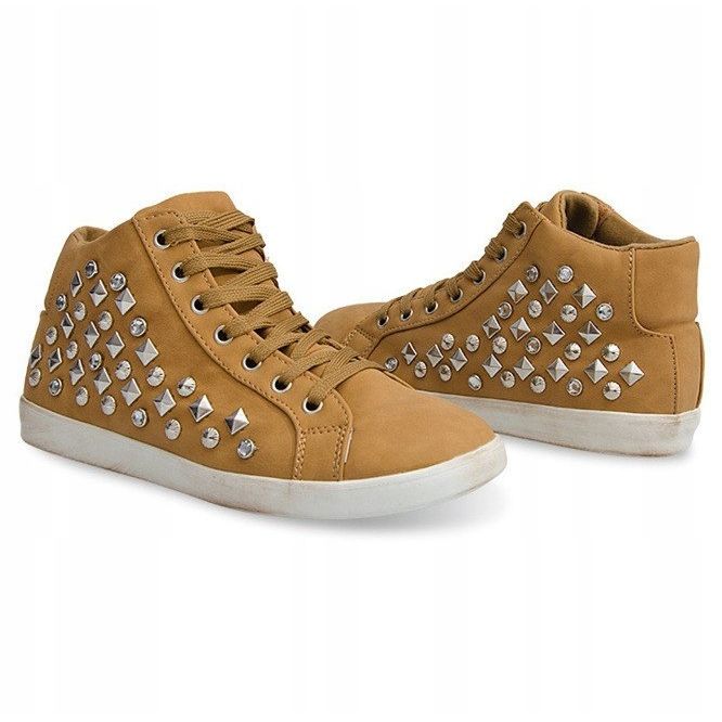 High Sequins 8870 Camel Sneakers brown yellow 2