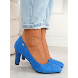 PJ1 Classic Pumps On A Bar Suede Blue Eleanor 1 PJ1 Classic Pumps On A Bar Suede Blue Eleanor 1
