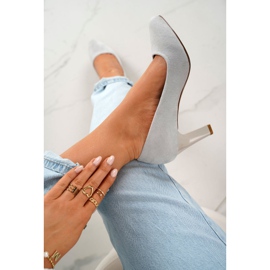 PJ1 Classic Pumps On A Pillar Suede Gray Eleanor grey 2
