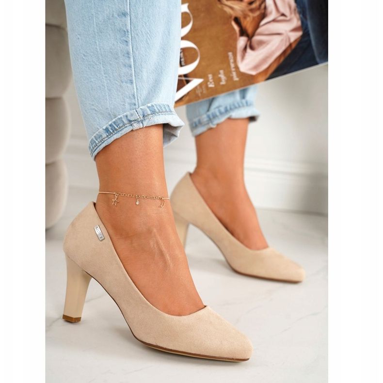 PJ1 Classic Pumps On A Bar Suede Beige Eleanor 1 PJ1 Classic Pumps On A Bar Suede Beige Eleanor 1