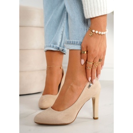 PJ1 Classic Pumps On A Bar Suede Beige Eliana 1