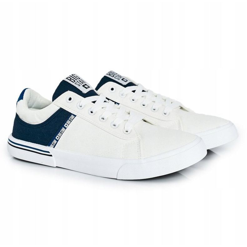 Men's Sneakers Big Star FF174136 White and Navy navy blue 1